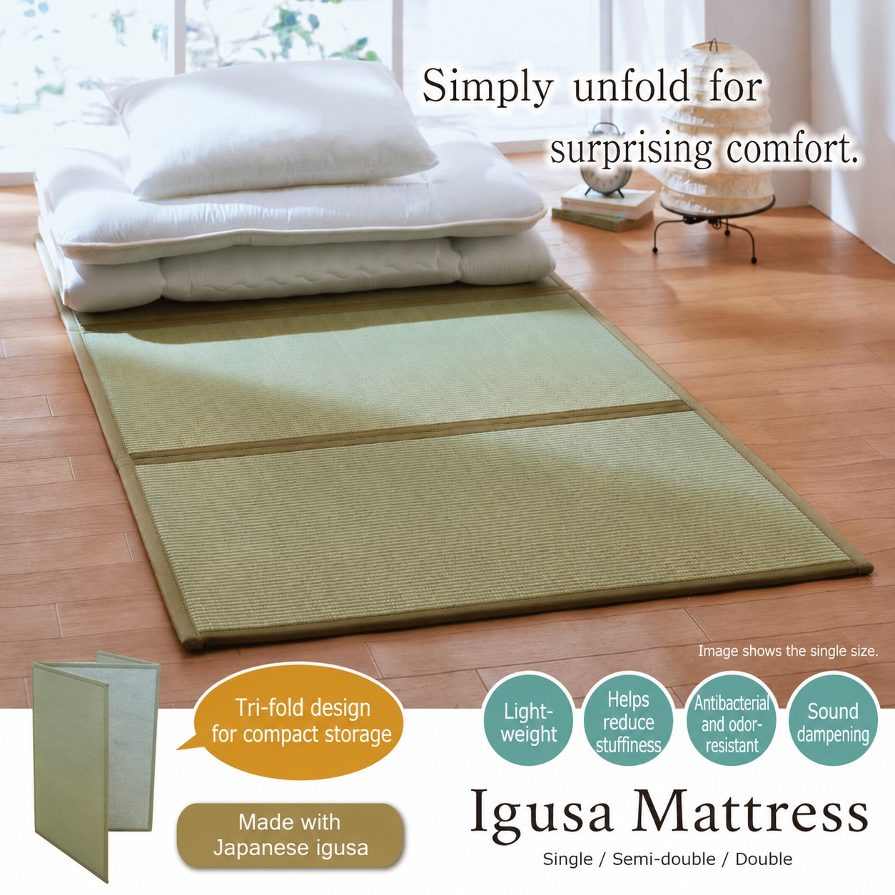 Igusa Mattress Tri-fold mattress