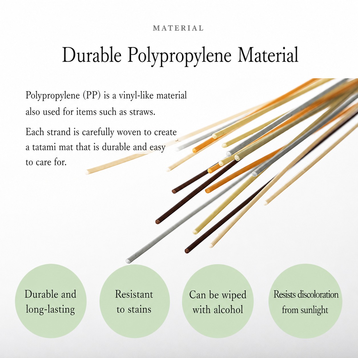 Misa Durable polypropylene material