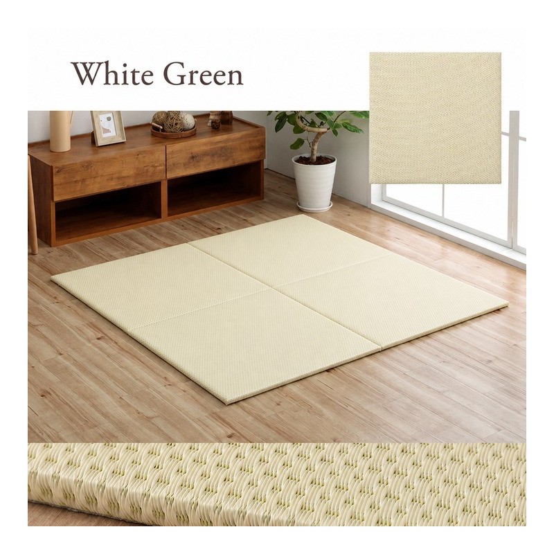 Misa tatami mat 70×70×2cm / 1 mat / White Green