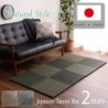 Simple Noah tatami mat 82×82×1.7cm / 2 mats / Black