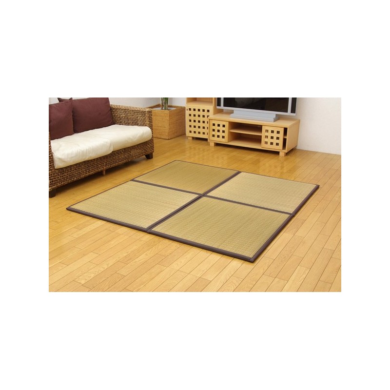 Fukkura Pico tatami mat 82×82×2.2cm / 4 mats / Brown
