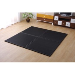 Squash tatami mat 67×67×1.7cm / 4 mats / Black